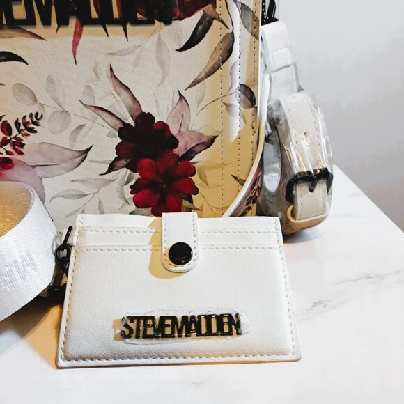 Steve Madden Bevelyn Floral White/Multi Satchel DT625665 NWT - Picture 5 of 11